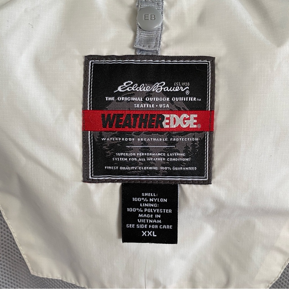 Eddie Bauer NWT WeatherEdge Jacket Mid Weight Shell White Gray Women’s XXL - Picture 13 of 16